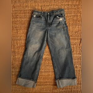 American Eagle Outfitters Relaxed Fit Distressed Blue Jeans